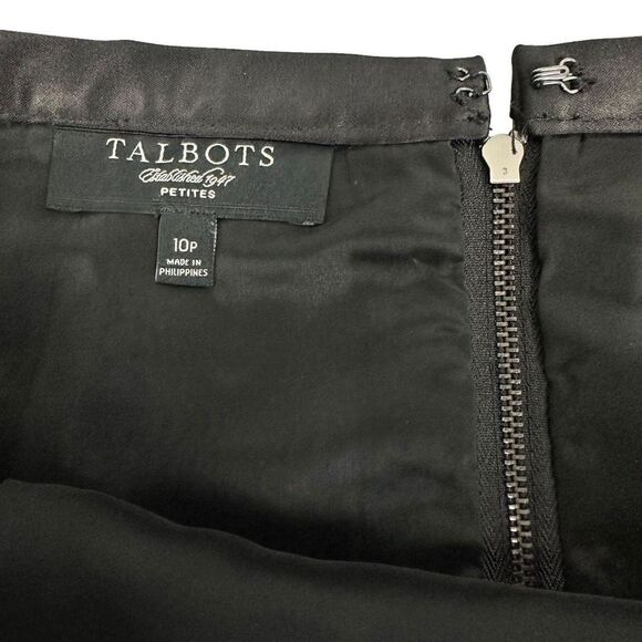Talbots Black & Cream Skirt size 10P - Picture 3 of 6